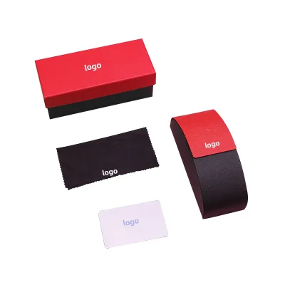 New Fashion Glasses Case Top Opening Flip Handmade Leather Sunglasses Case Square Eyeglass Box Sunglass Pouch Eyewear Storage