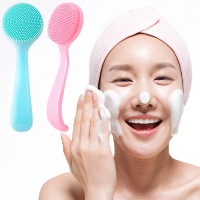 Manual Exfoliating Facial Brush Plastic Face Cleanser Scrubber
