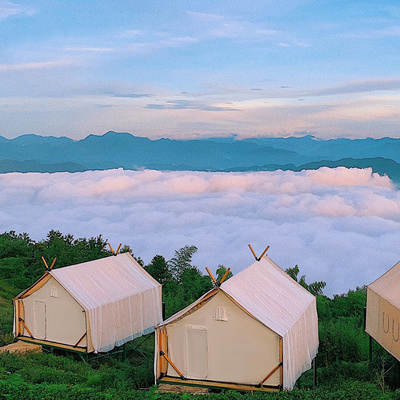 Luxury Anti-corrosion Wood Structure Safari Hotel Tent