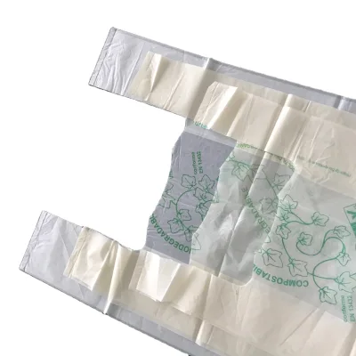 Biodegradable and Compostable T-shirt Shopping Bag
