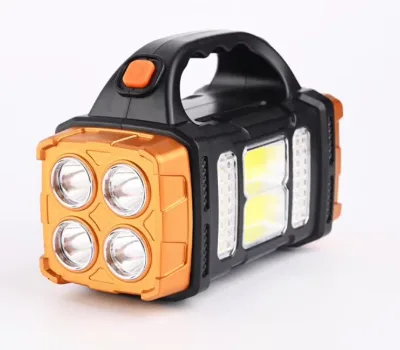 Outdoor Camping Solar Handheld Searchlight COB+LED Dual Light Source Super Bright Long Lasting Emergency Work Light