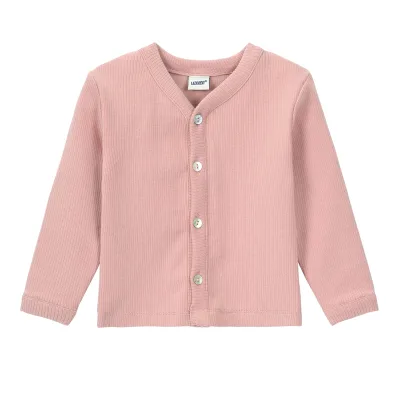 Infant Baby Organic Cotton Knit Eco-Friendly V-neck Cardigan Sweater Tops Winter Clothes for Kids