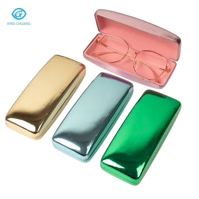 Best Price Trendy Shiny Leather Cover Shockproof Sunglasses Case Portable Anti-pressure Glasses Case