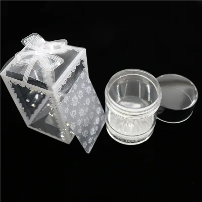 Luxury Rhinestone Base Clear Nail Stamper Double Ended Silicone Jelly Stamp with Scraper for Sparkly Manicure Art Wholesale