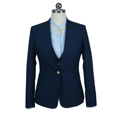 Women Airline Crewsuits UV-Protective Layer Lightweight Structure Aviation Professional Line