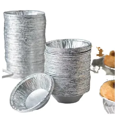 Dessert Sauce Flan Packaging Microwavable PET Plastic Cupcake Tray Foil Lid Aluminum Baking Cups Food Grade Pulp Moulding