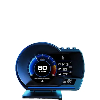 A500 Car Head-up Display HUD Auto OBD2+GPS LCD Meter Security Alarm Speed Water Temperature Turbine boost Rpm Monitor Ap-6 Gauge