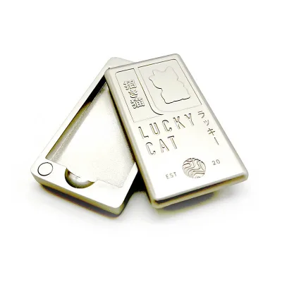 Magnetic Refill Silver Tin Box Rectangle Cans for Solid Perfume