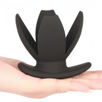 SM Male and Female Silicone Anal Plug with 4-piece Design, Hollow Design, Anal Dilator, Anal Sex Auxiliary Toy