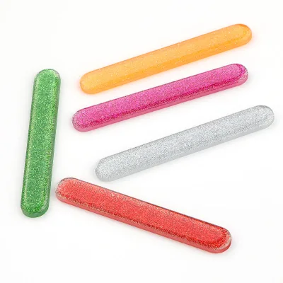 Custom Flower Printed Drop Glue Shinning Nano Glass Professional Manicure and Pedicure Tool Polished Nail Shiner File