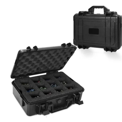 Double Dice Carry Case Holding 48 Compartments Storage Box Holds 384 Polyhedral DND Dice for RPG DND Games