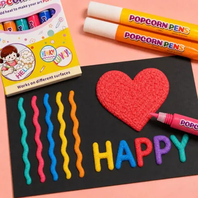 3D Printing Bubble Pen 6pcs Popcorn Pen Cotton Children Diy Expanding Effect