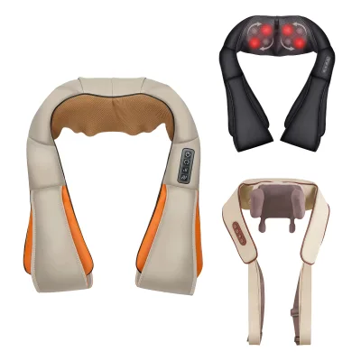 Home Car Kneading Neck Shoulder Massager Relax Whole Body Electric Vibration Deep Tissue Trapezius Shawl Massager