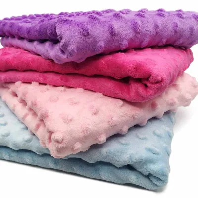 Minky Polka Dot Baby Blanket Children Soft Blanket Plush Fabric Baby Clothe Blanket for New Born Baby