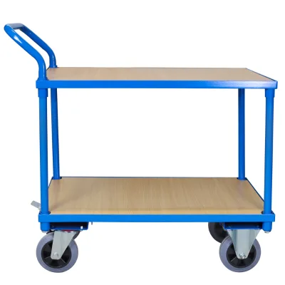 China Supplier Competitive Price Double Deck Cart 2 Shelves Double Deck Cart