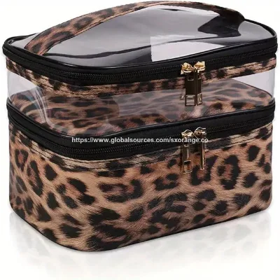 Double-layer Cosmetic Bag Makeup Bag Travel Makeup Bag Makeup Bags for Women Cosmetics Cases Portable Waterproof Foldable