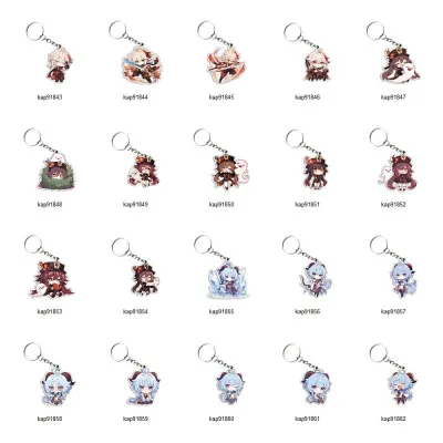 Wholesale Custom Double Sided Printing Acrylic Charm Make Clear Epoxy Resin Charm Anime Acrylic Keychain
