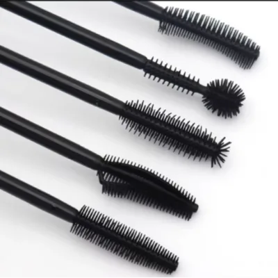 Wholesale New Disposable Makeup Brushes Plastic Handle Flexible Soft Silicone Eyelash & Eyebrow Brushes Customizable