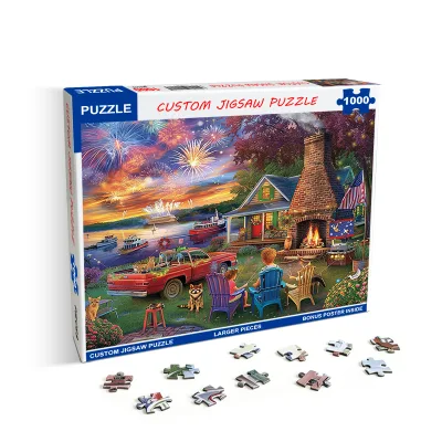 Custom 1000 Piece Educational Paper Jigsaw Puzzle OEM/ODM Logo Acceptable Indoor Home Wall Art Adult Decompression Puzzle