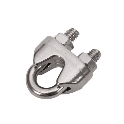 Wholesale Polished Stainless Steel DIN 741 Metric Size Wire Rope Clip Forged Marine Rigging Wire Rope Assemblies Cable Clamp