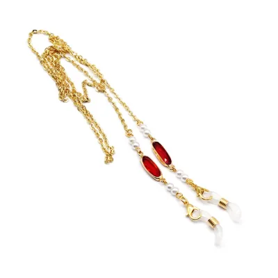 European Americanstyle Metal Eyeglass Chain Mask Decoration Hanging Chain New Minimalist Crystal Glasses Chain Fashionable