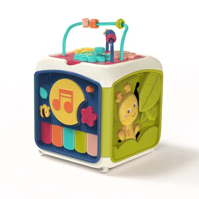 New Toys 2022 Baby Educational Toys Multi-function Ten Sides Baby Activity Cube Toy with Light Knocking Piano Colorful Xylophone