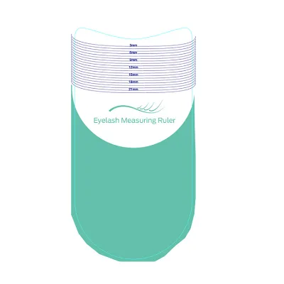Eyelash Length Measuring Ruler Portable Eyebrow Soft Plastic Makeup Tool Extension Growth Accessory