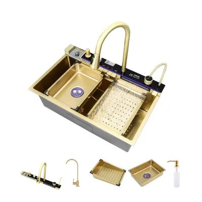 Golden Whale 304 Stainless Steel Large Single Bowl Kitchen Sink Three Thickened with One Hole Direct Supply by Manufacturer