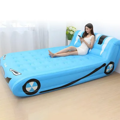 Air Mattress Easy to Inflate Mattress Hotel Folding Inflatable Bed Double High Strong Support Airbed