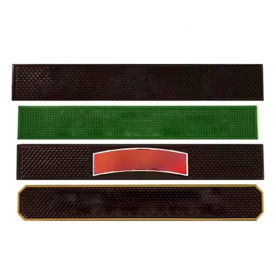 Eco Friendly Rubber PVC Beer Bar Mats Led Rubber Anti Slip Washable Personalised Soft Large Bar Mat Custom logo