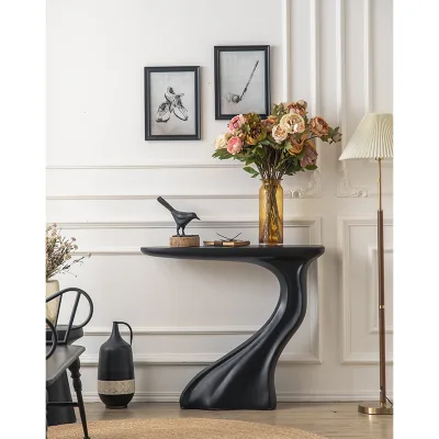 Mid century Modern Furniture Black Geometry Luxury Console Table Nordic Modern Minimalism Console Tables