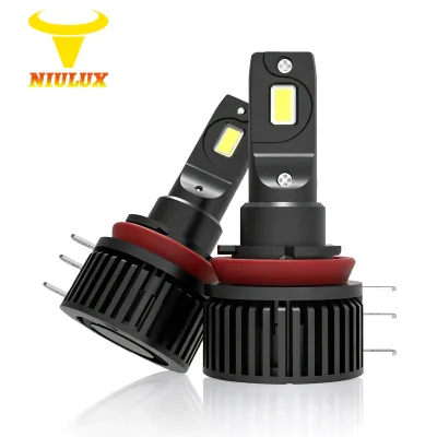 Niulux H15B 12V H15 LED Headlight 35W 6500K 3800 Lumens Fan Cooling Direct Plug-In Universal Car Bulb