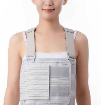Chest Brace Adjustable Rib Brace with Valgus Protector and Double Shoulder Support for Fractures Reduce Rib Cage Pain