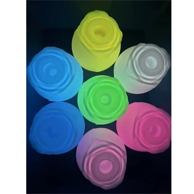 Female Glowing Rose Vibrator for Women Wholesale Hot Selling Mini Rose Clitoral Sucking Vibrator Glow in the Dark Rose Sex Toy
