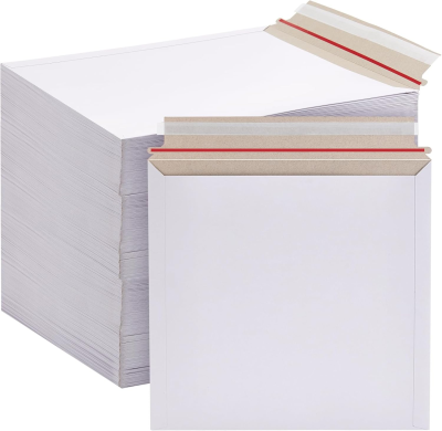 Rigid Mailers White Cardboard Envelopes Photo Mailers Document Mailer Cardboard Shipping Envelopes for Cd, Photos, Document