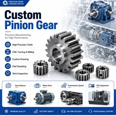Precision Gear Pinion Manufacturer OEM CNC Gear Parts for Machinery Assembly