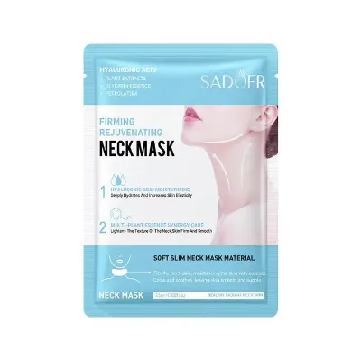 SADOER Neck Sheet Mask Moisturizing Firming Anti Wrinkle Skin Care Reduce Neck Lines Hydrate Dry Neck Skin Improve Sagging Skin