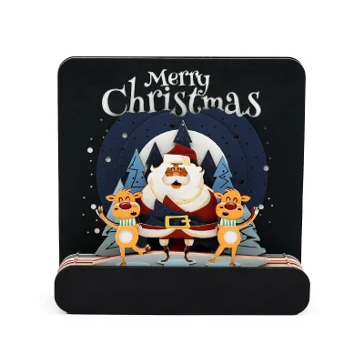 Factory in Stock Free Custom Logo Supplies Christmas Ornaments 3D Laser Cut Sticky Notes Christmas Gift Decorations