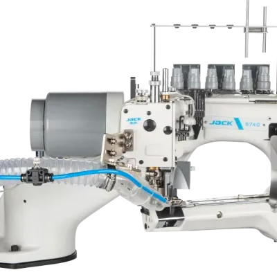 New Jack 8740C Bending Arm Type Four Needle Six Thread Attaching Sewing Machine Industrial Sewing Machine