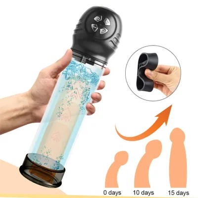 Electric Penis Vacuum Pump Automatic Penis Enlargement Extend Pump With 6 Suction Men Sex Toys Male Masturbator