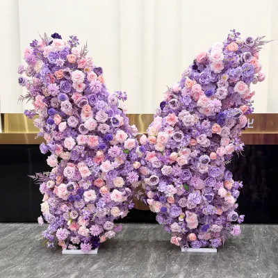 3D Butterfly Silk Flower 3D Wedding Arch Decoration for Shopping Mall Scenic Area & Birthday Party Floral Wall
