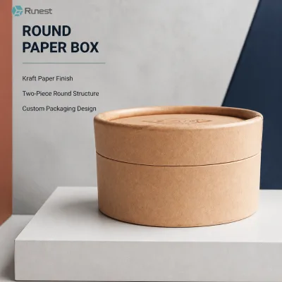 Embossed Finish Kraft Paper Tubes for Cosmetics and Essential Oils With Eco-Friendly Customizable Design