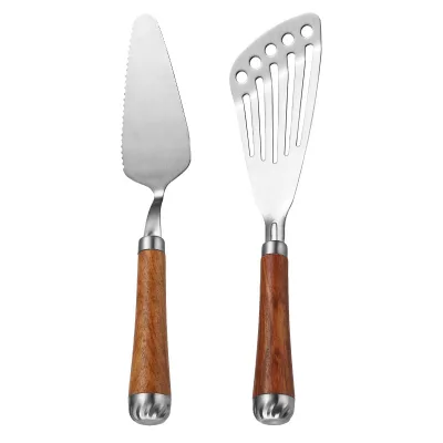Bulk Sale Custom Triangle Stainless Steel Spatula Wood Handle Thickened Durable Kitchen Accessories Factory Wholesale Bake Tools