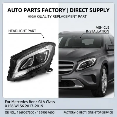 Front Light Headlamp 1569067500 1569067600 Auto Parts Quality Front Headlight for Mercedes Benz GLA Class X156 W156 2017-2019