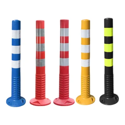 80Cm Traffic Delineator Barrier Spring Back Safety Pole Road Solid Base Warning Guide Post