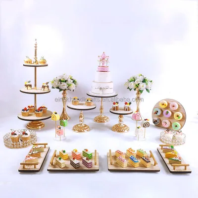 Wholesale Home Birthday Party Decoration Wedding Cake Stand Dessert Stand Wood Cake Stand