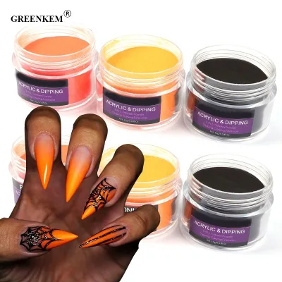 15g Acrylic Powder for Nails Glitter Dust Black Carving Crystal Polymer Nail Decoration 3D Crystal Polish Acrylic Powder Nails