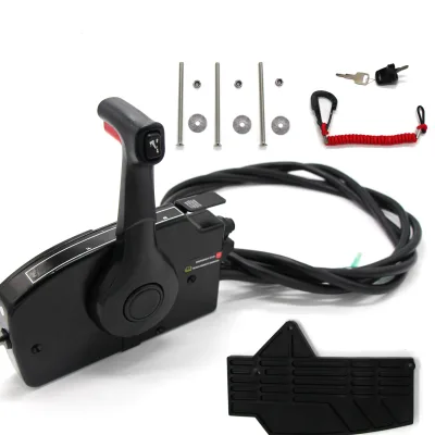 881170A15 Side Mount Remote Control Box With 8 Pin 16.5 FT Cable for Mercury Outboard Engine