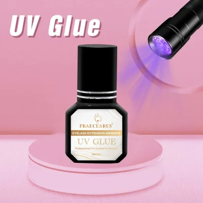 Professional Lash UV Glue Safe Gentle & Hypoallergenic Dries Clear & Flexible Waterproof Long-Lasting Wear UV Eyelash Glue