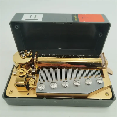 Custom Song 50 Note Wind-Up Metal Musical Box with 120S Sound Duration